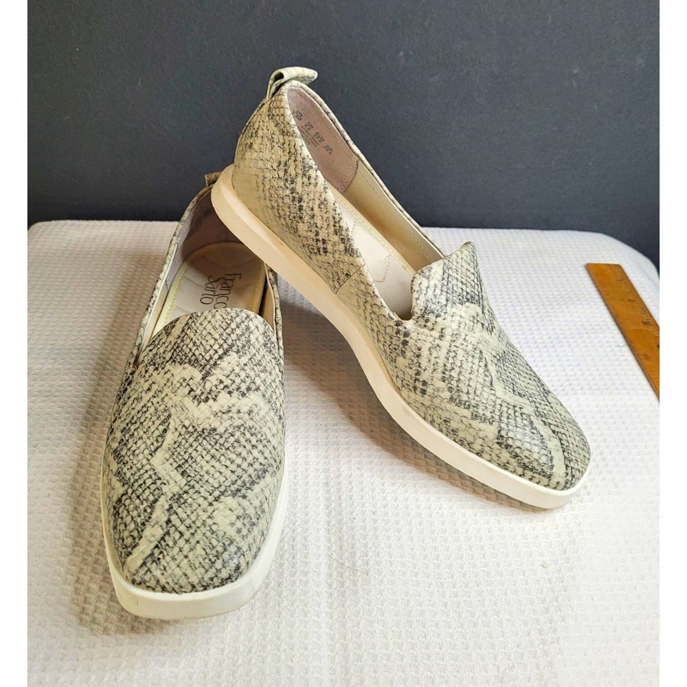 Franco Sarto Boston Women's Snake Print Faux Leather Slip-On Flats 7.5M